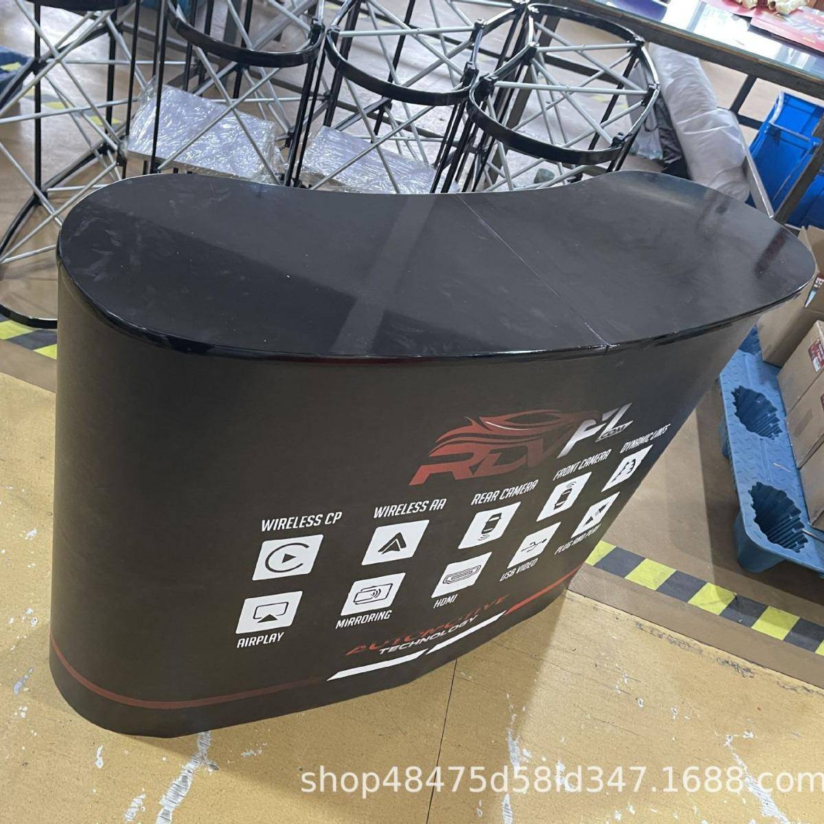 广告网便式携磁吸VCG铝合金材质接待台前台豪华促拉网销台布拉展