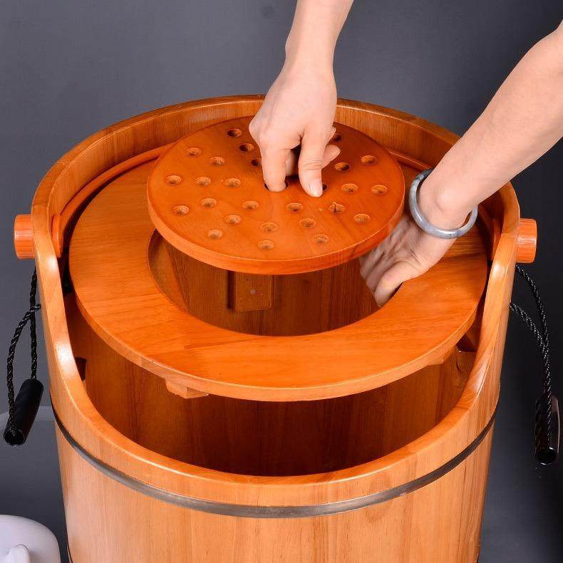 现货桶木风REO用多熏蒸桶泡男女坐蒸木桶家用橡木蒸汽蒸脚汗蒸桶
