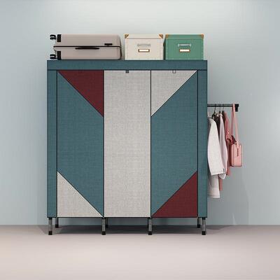 布衣柜11698钢管粗加固衣架简易非实木超纳大组装柜衣收架加无纺