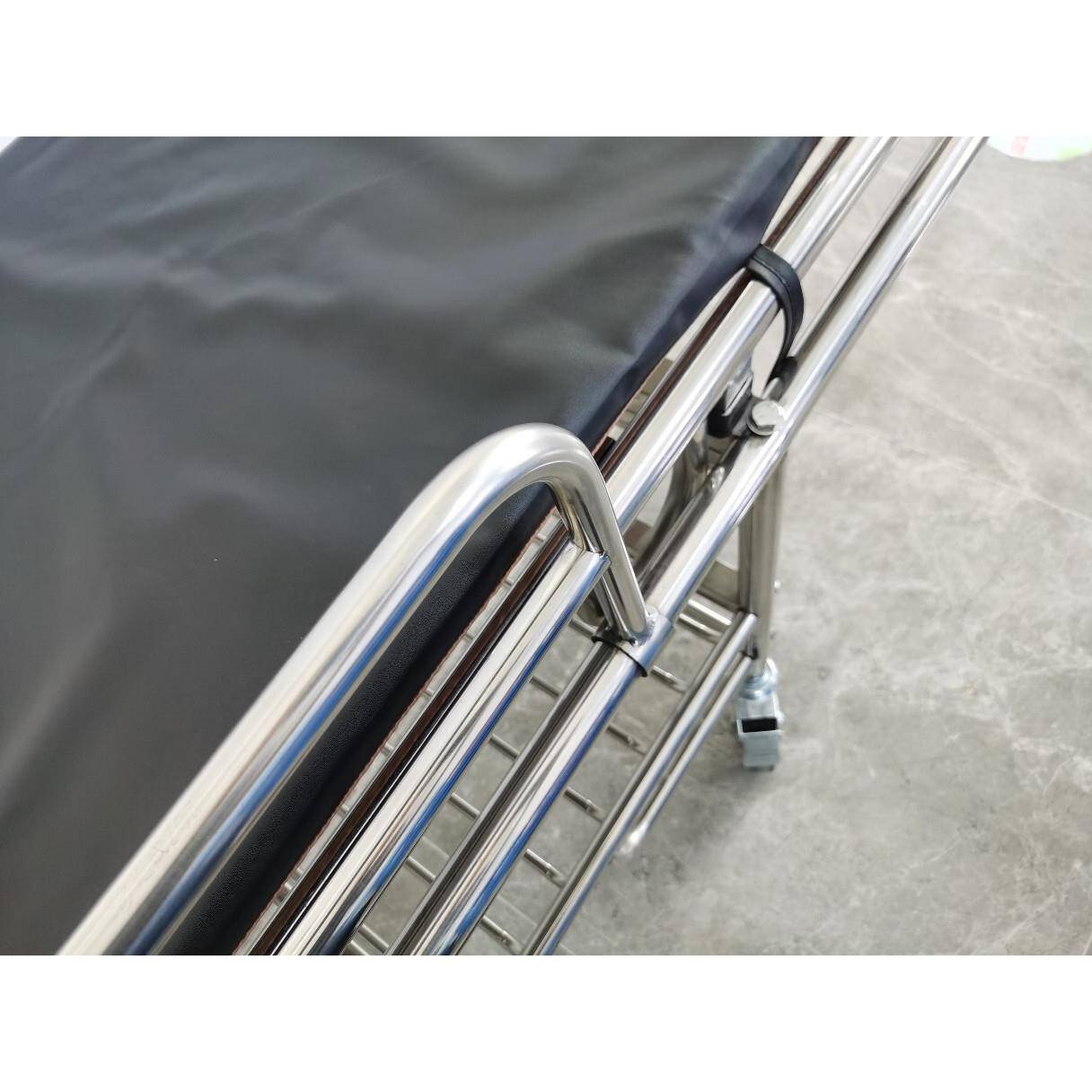 不锈钢四小担架车大救护车加小厚轮担架RZH轮床抢救推车移床