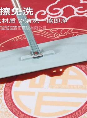 兔年红色入户门垫异OJV防形玄关P口VC一抹净蹭土滑大门地可裁垫剪