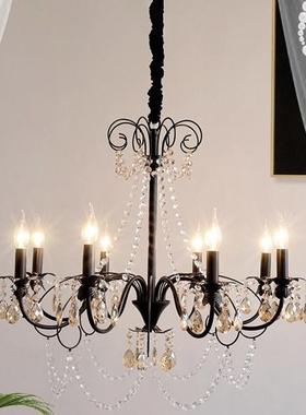 式轻奢水晶灯客厅28049灯美式复古餐厅法主茶室卧室书房服装店吊