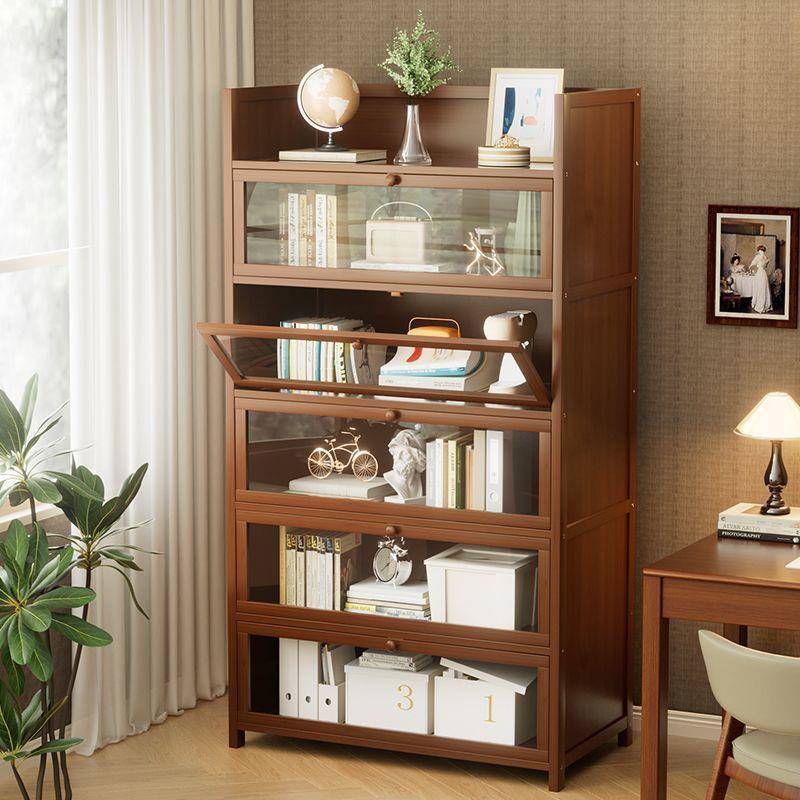 防尘架落地书家用UNH客储厅多学生带门层置物架儿童收纳简易书柜