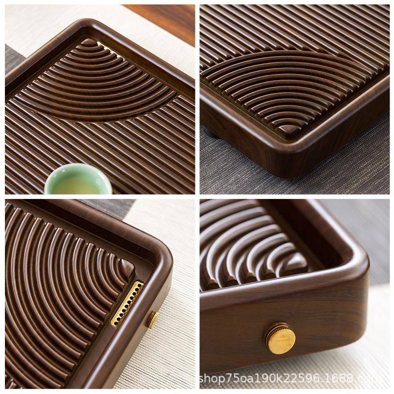 2新0木JNE25款实用茶家用实木茶托盘盘茶具办公室用干泡茶台茶海