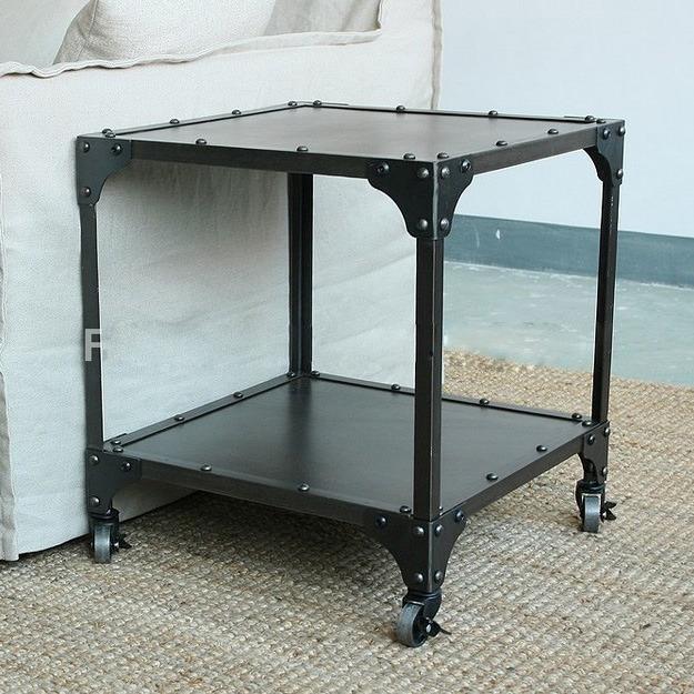 式铁艺客沙发茶几桌边电话桌四几方茶几户外厅阳台棋牌美桌休XJO