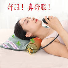 艾草连体颈椎枕头加热可调节高度睡觉专用枕圆柱按摩助睡眠护颈枕