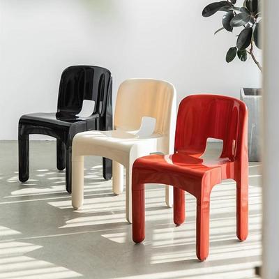 DPstudio中古靠背餐椅Vintage设计师堆叠奶油色卡通儿童椅小凳子