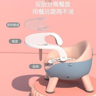 宝宝餐椅坐椅儿童餐桌椅叫叫吃椅塑儿料婴EGV凳子家用饭椅子座椅