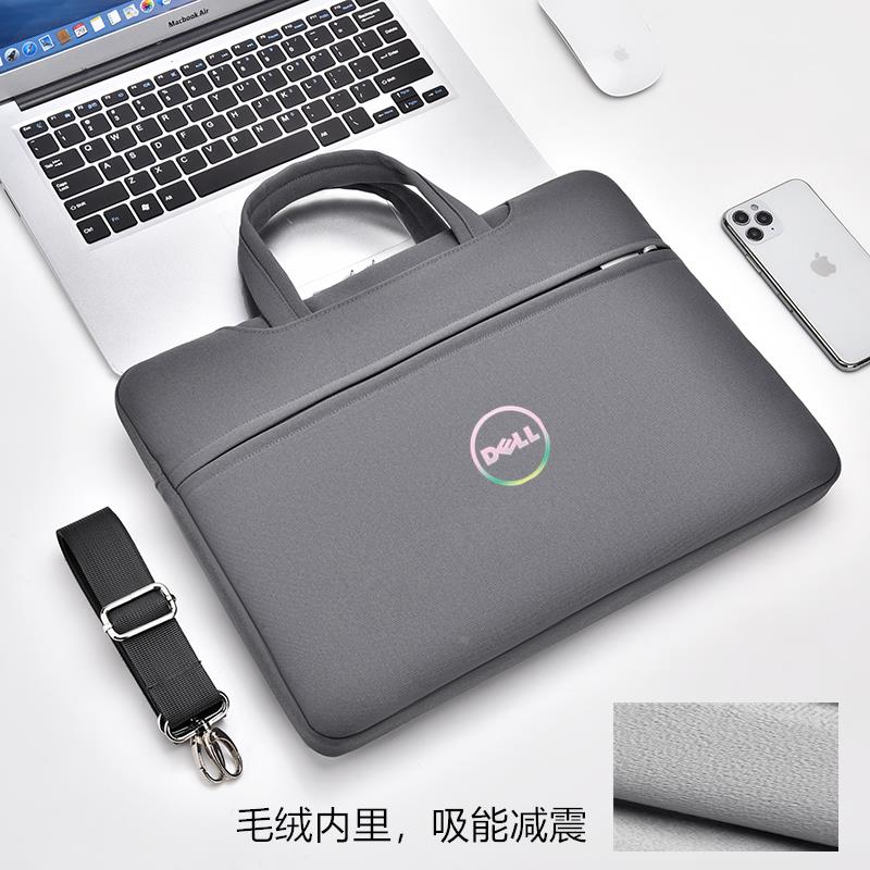 适用DELL戴尔灵越14寸笔记本电脑包16Plus单肩包15.6Pro保护套7440毛绒7630防摔5430手提7620斜跨背