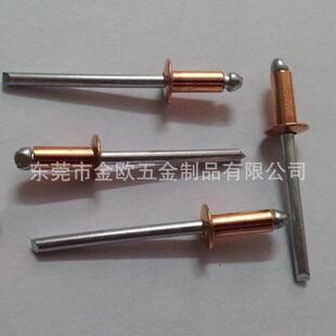 拉铆钉厂家源头工厂铜拉铆钉开口型圆头红铜紫铜拉钉抽芯铆钉