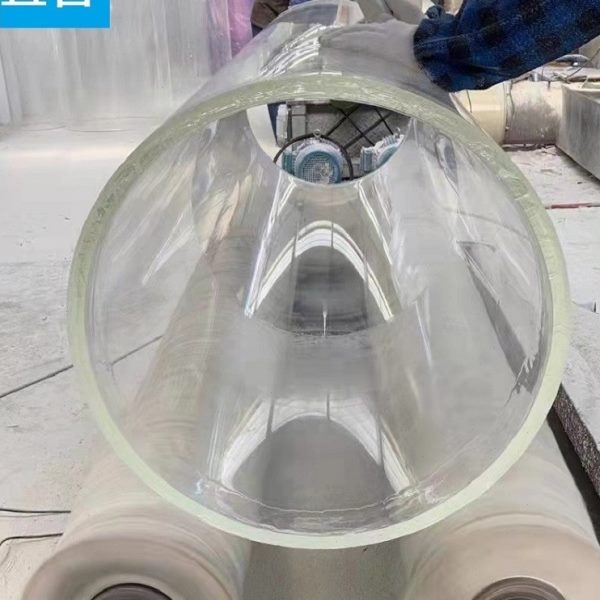 高透明亚克力大口径圆柱有机玻璃管pmma圆筒空心法兰水桶鱼缸定做