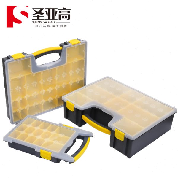 零件收纳盒家用五金工具箱多功能手提电工维修配件螺丝可拆卸车载