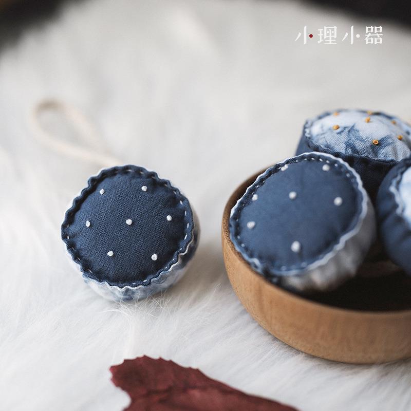 6B76莲蓬香囊丨扎染布艺挂件艾草香包纯手工蓝染大理民族风纪念送