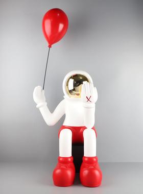 太空人卡通大型落地雕塑宇航员摆件酒店大堂艺术品售楼处软装饰品