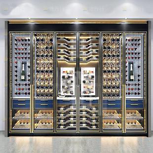 商用白酒柜雪茄柜高档红酒柜亚克力酒窖酒架展示柜不锈钢恒温酒柜
