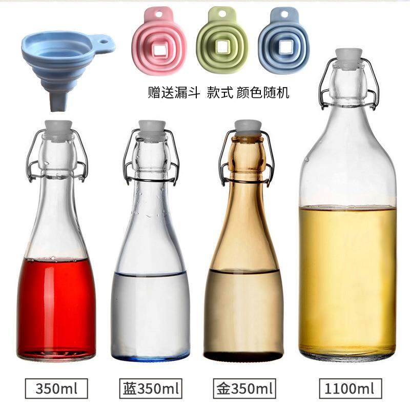 A5L温顿玻璃瓶子密封瓶罐葡萄酿酒瓶红酒瓶酵素瓶蜂蜜瓶