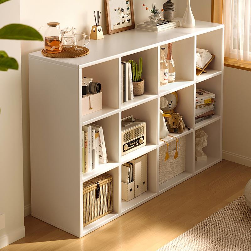 书架置物架落地格子柜客厅简易柜子储物柜多层书本收纳阅读矮书柜