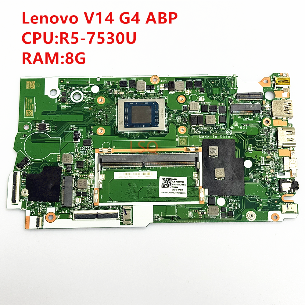适用于 联想 V14 V15 G4 ABP 主板 AMD R5-7530U RAM 8G NM-F631