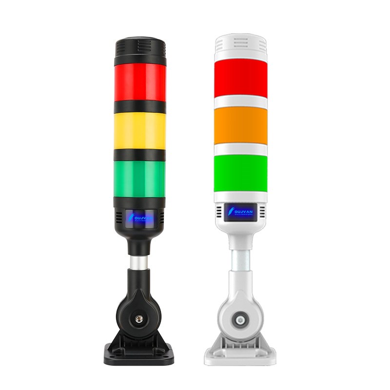 OUJVAN欧洁照明机床三色灯高端LOGO发光数控车床信号灯设备警示灯