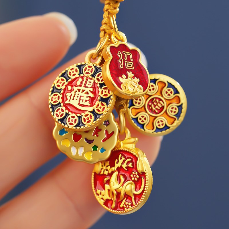 汽车钥匙扣圈环绳挂件书包挂饰小饰品男士女生情侣挂坠定制锁匙扣