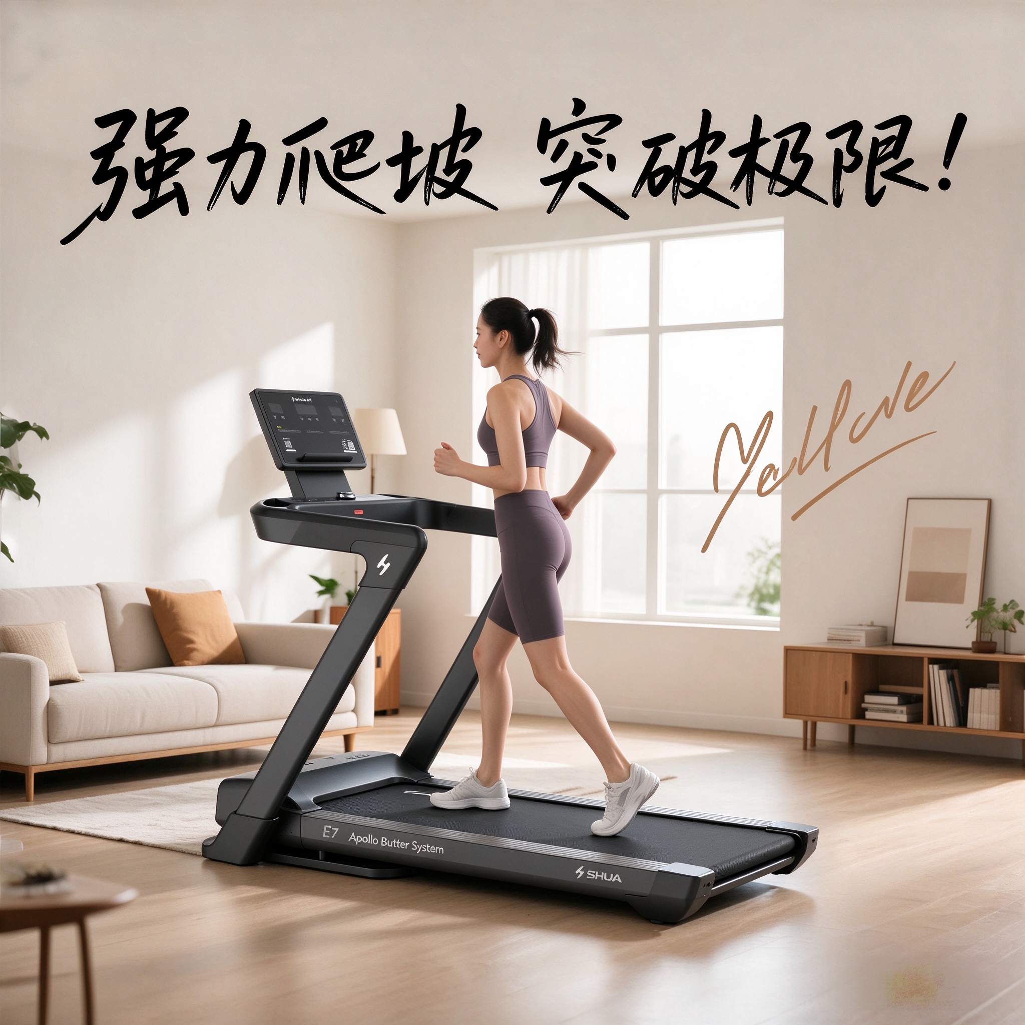 舒华跑步机e7家用款舒华t399p多功能静音折叠护膝减震运动爬坡机