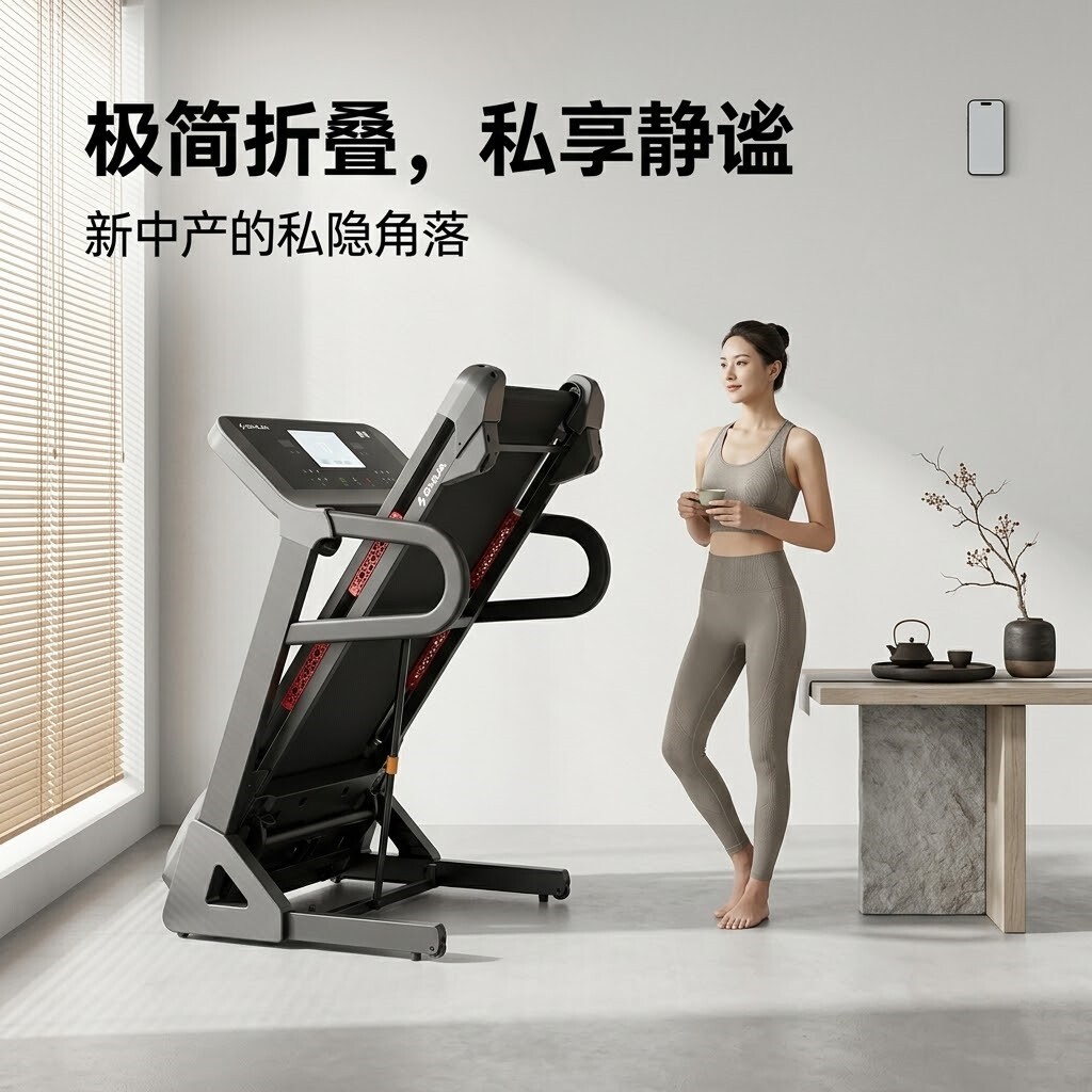 舒华跑步机2026新款家用款a9pro护膝小型爬坡机室内可折叠爬坡机