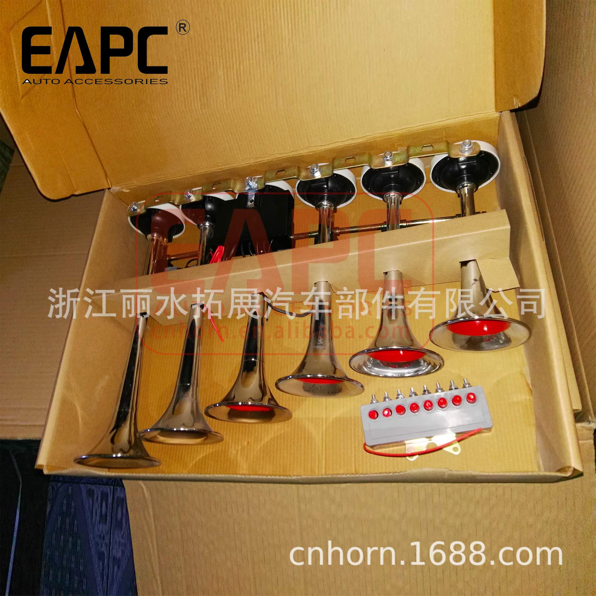 TZ-317 6管8音卡车音乐气喇叭 24v空气改装旋律火车喇叭 出口