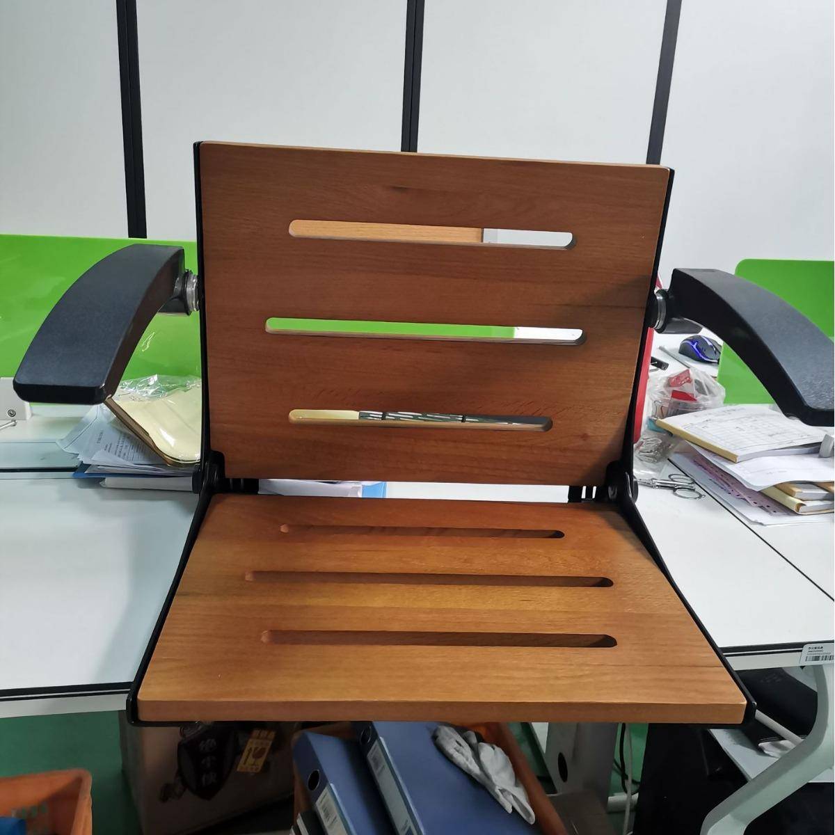 浴室折叠凳洗手间壁挂式橡木扶手折叠椅上翻淋浴椅安全可折叠坐凳