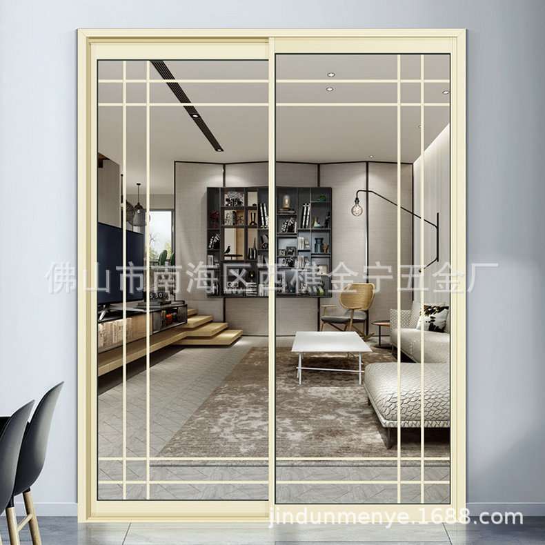 长期供应阳台隔断门 窄边黑色阳台门 防水防潮阳台门 阳台推拉门