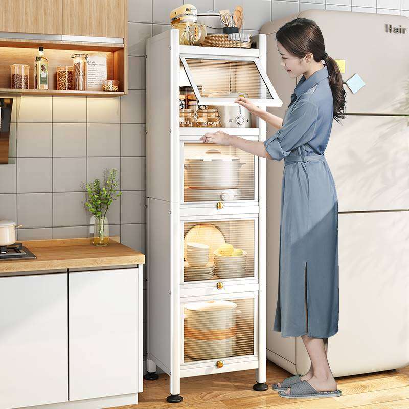 厨房多功能置物架落地多层置物柜电器夹缝架锅具碗碟储物收纳柜窄