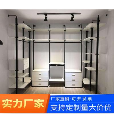 铝合金开放式衣柜衣厨步入式立柱衣帽间金属置物架收纳架