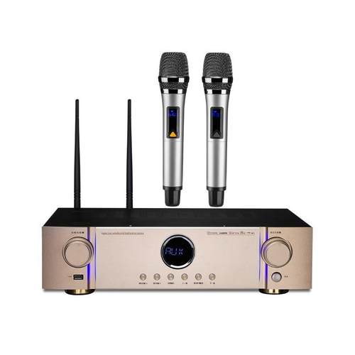 家庭三合一功放机带话筒带功放带效果器