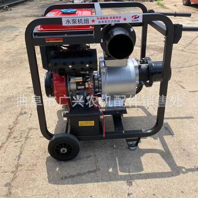 应急防汛排涝泵车300立方6寸自吸泵直联便携式柴油水泵电启动