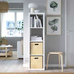储物白色书架书柜子经济型客厅装 IKEA宜家卡莱克搁架单元 饰隔断