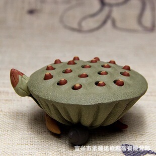 喷水莲子紫砂茶宠茶盘摆件 宜兴紫砂做工精细造型逼真混批