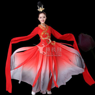 古蹈服舞林争霸成人 水月洛神水袖 速发新粉款 墨舞典舞蹈服演出服装