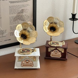 速发复古音声机八留盒音乐生送朋友盒日520礼物卧室桌面房间摆件