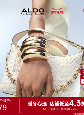 ALDO女士编织单肩包时尚链条百搭手提斜挎气质小方包AHCS25C79
