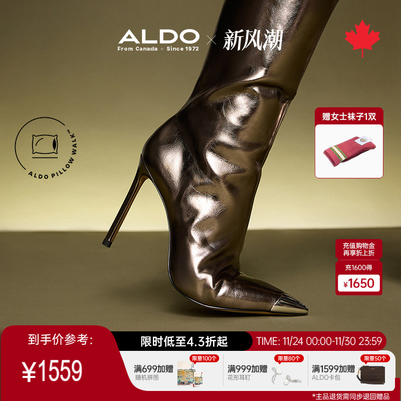 ALDO女士时装靴尖头金属