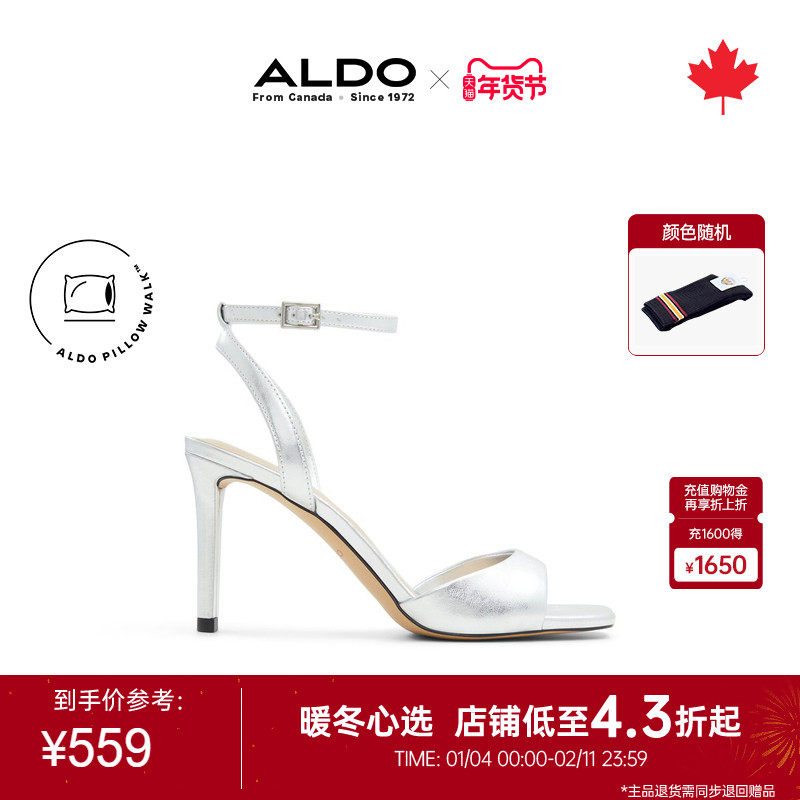 ALDO细跟超高跟凉鞋新款性感一字带气质方头女士ALHS24A78