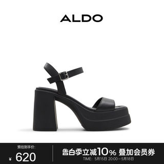 ALDO粗高跟凉鞋2024春夏新款女时尚气质一字带舒适透气ALGS24A66