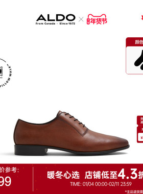 ALDO正装男士皮鞋新款牛津鞋商务时尚一脚蹬牛皮质感BSFS24A51