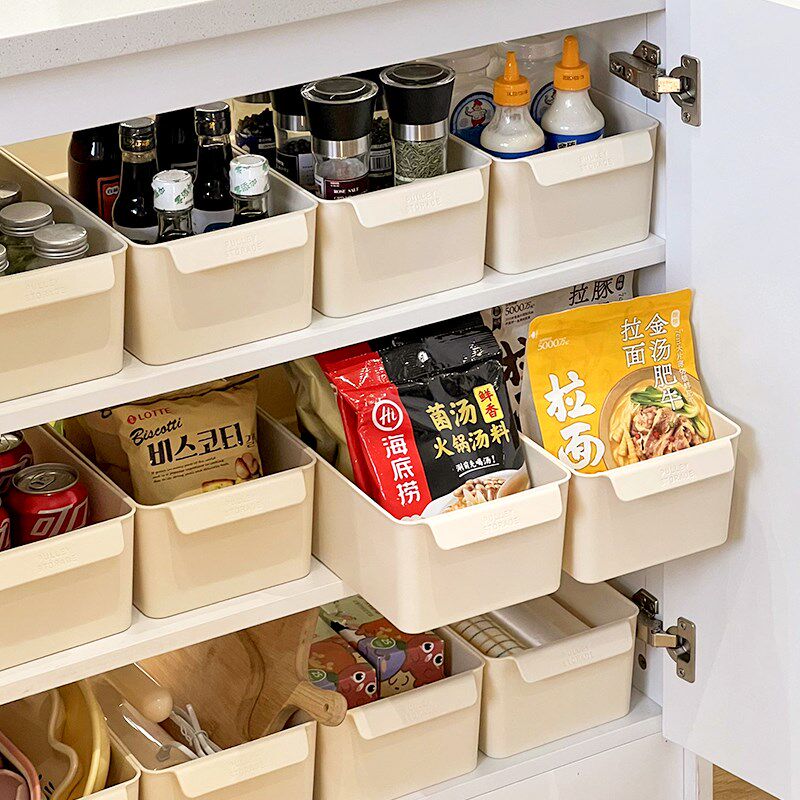 速发橱柜调料拉篮角屉式免打孔小尺寸厨房置纳转抽改造内抽收物架