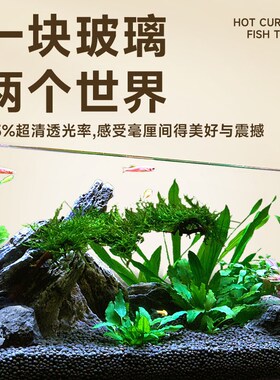 速发六角恐龙鱼的鱼缸缸用专造景养六角恐龙斗蝾螈鱼缸高透明