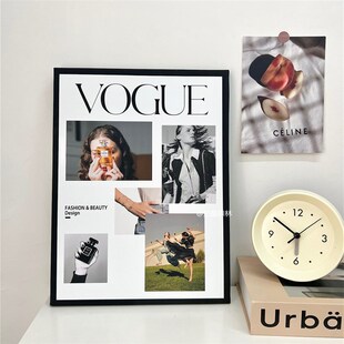 速发时尚杂志海报装饰画风玄服电视床柜头摆画关装店挂画摆台