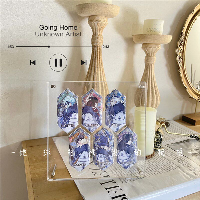 速发六边形吧唧展示架菱形霜痕馥郁幻想崩坏如我所书压克力框