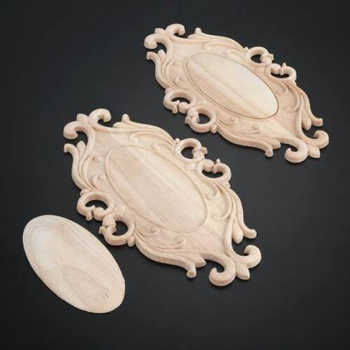 速发2/1 Pc Door Ceter Ols lues Wood-Cved Dec  Ho