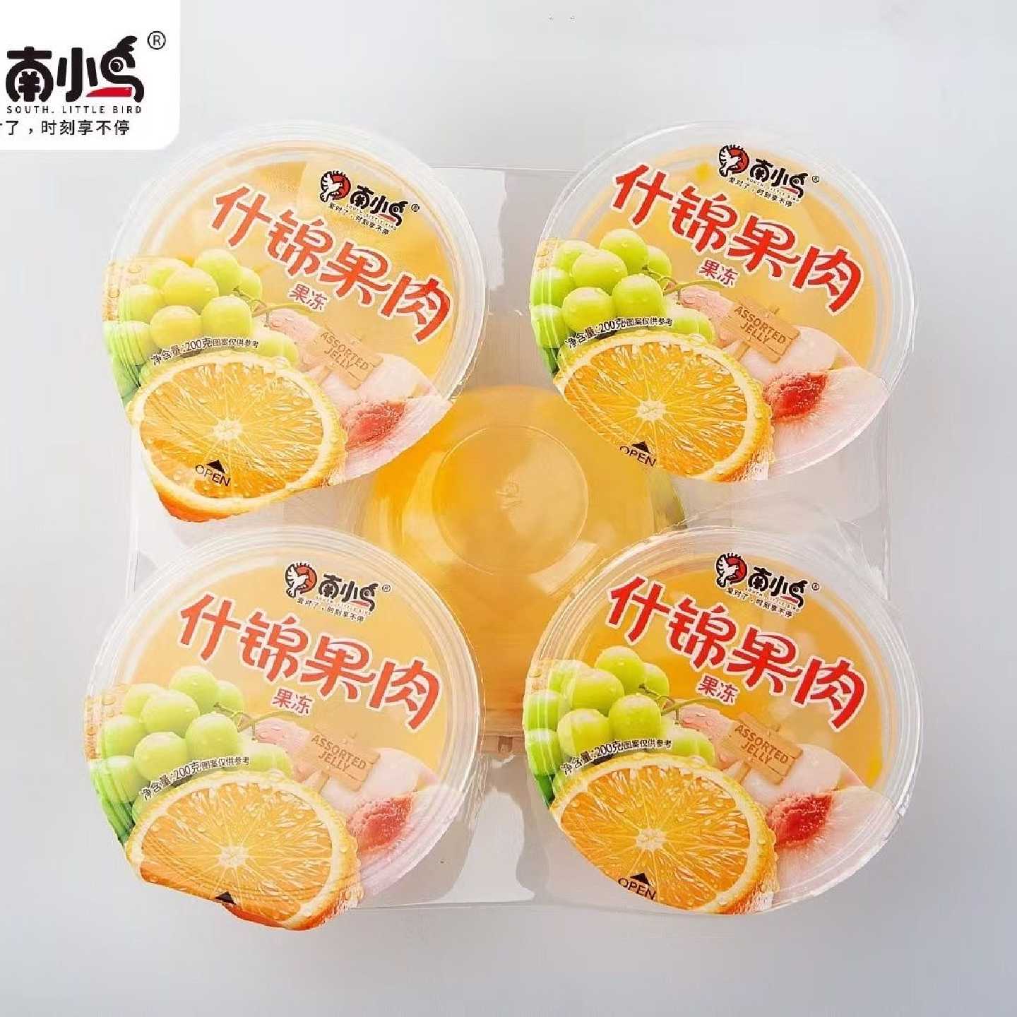 南小鸟什锦果肉果冻1000g大杯什锦蜜橘果肉果冻布丁儿童零食小吃