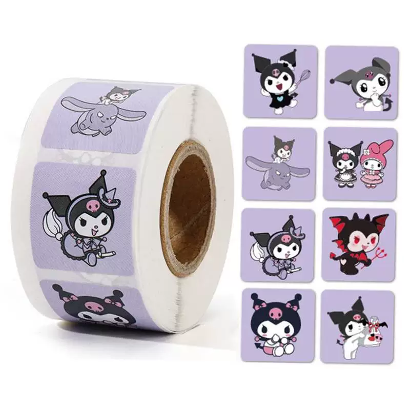 Наклейки Sanrio рулон Kuromi Cinnamoroll наклейки мальчик девочка
