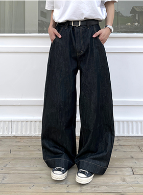 TEN EMPTY原色牛仔裤宽松直筒A字休闲百搭男女设计感复古牛仔长裤